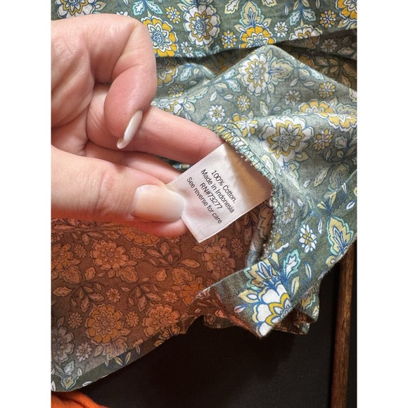 Croft & Barrow Floral Top Tee Shirt 3/4 Sleeve Forest Fairy 2X plus 100% cotton - Picture 6 of 7